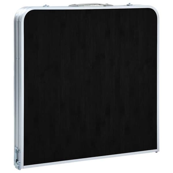 Campingbord - EXKLUSIV HEM - 120x60 cm - Fällbart - Höjder 55/62/70 cm - Grå MDF-skiva Aluminiumgrå