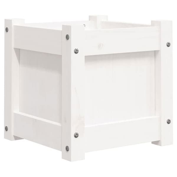 Maison Exclusive - Blomkrukor 2 st vit massiv furu