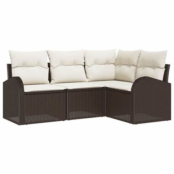 Trädgårdsmöbelset - EXKLUSIVT HUS - Rektangulär - Brun - Väderbeständig poly-rattan - Modulär brun