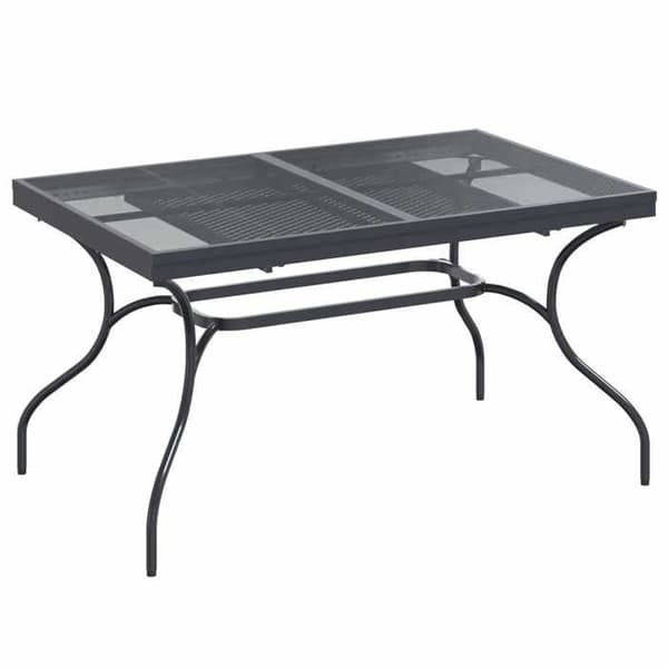 Maison Exclusive - Matbord i utsträckt antracitgrå stål