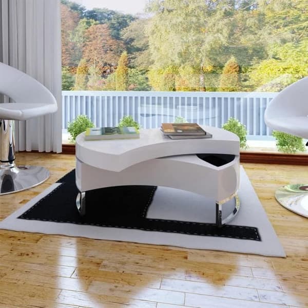 Maison Exclusive - Justerbart bord i blankt vitt