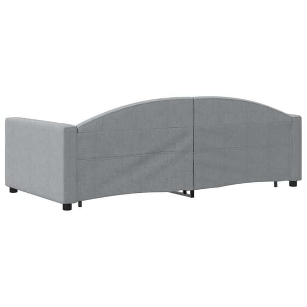 Maison Exclusive - Sovesofa med udtræksseng lys grå 100x190 cm stof