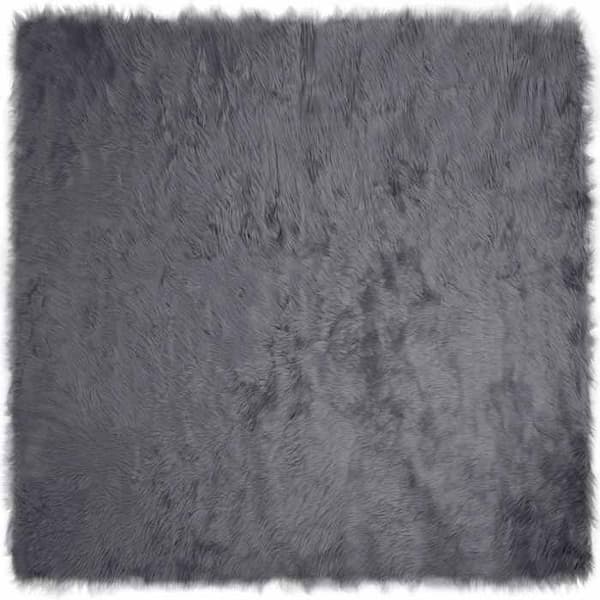 Maison Exclusive - Tekokuitu TAFALLA Antrasiitti 160 x 160 cm Polyesteri