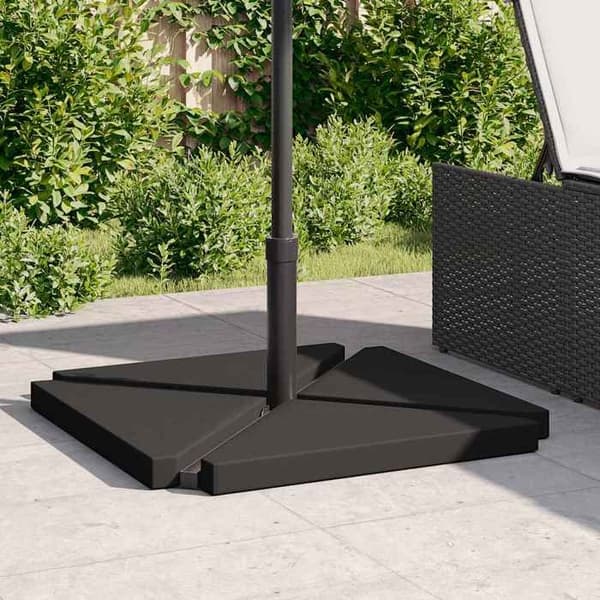 Maison Exclusive - Parasolfødder 4 stk. trekantet sort granit 14kg