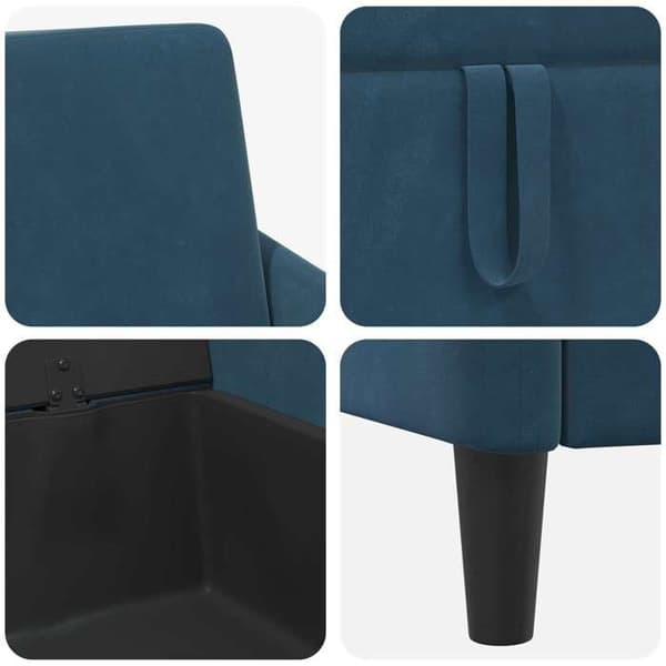 Maison Exclusive - Soffa med förvaring 2 st Blå Polyester