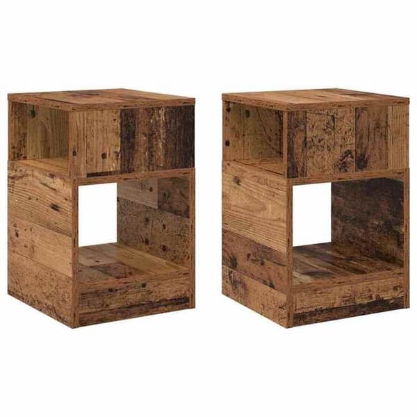 Maison Exclusive - Sidebord 2 stk. Gammelt træ 30,5 x 30 x 45 cm