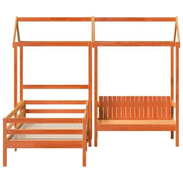 Maison Exclusive - Vuode- ja penkkisetti katolla ilman patjaa 75x190 cm