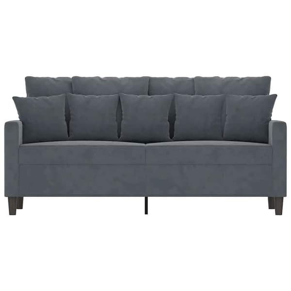 Maison Exclusive - Tummanharmaa 2-paikkainen sohva 140 cm Sametti Mörkgrå