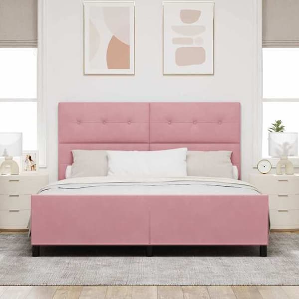 Maison Exclusive - Jousipatja ruusupäällysteellä 180 x 200 cm Sametti