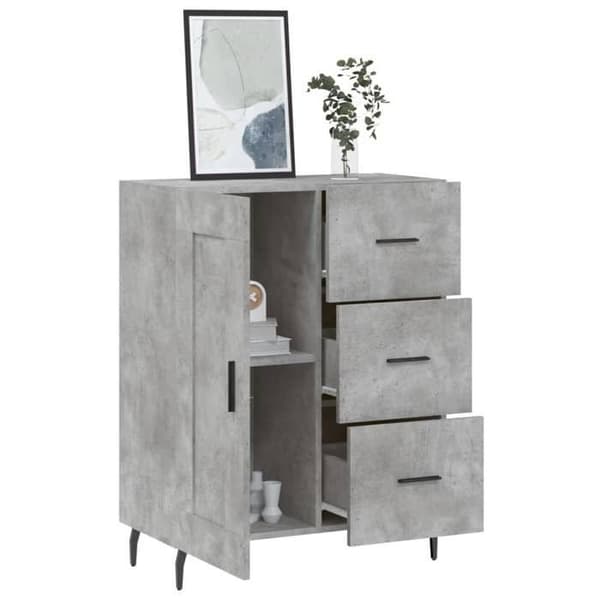 Maison Exclusive - Buffé grå betong 69,5x34x90 cm ingenjörsträ