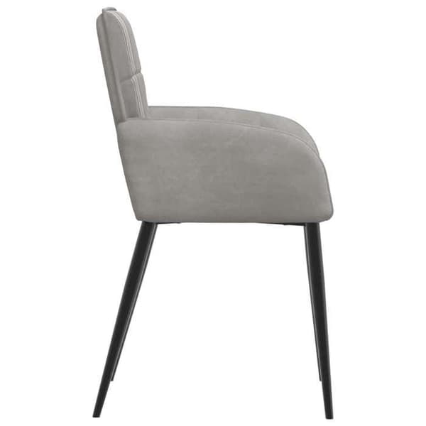 Maison Exclusive - Matstolar 4 st Ljusgrå Sammet