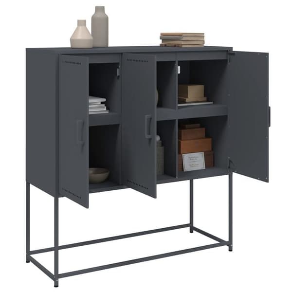 Maison Exclusive - Buffé hög antracit 100,5x39x107 cm stål