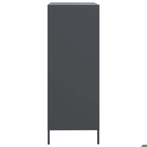 Maison Exclusive - Anthracite korkea buffet 68x39x103,5 cm terästä