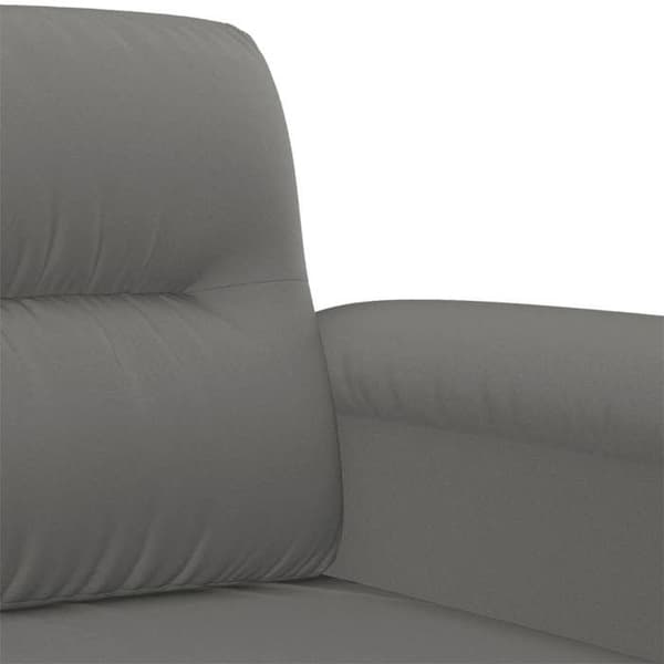 Maison Exclusive - 3-delars soffgrupp med mörkgrå kuddar i mikrofiber