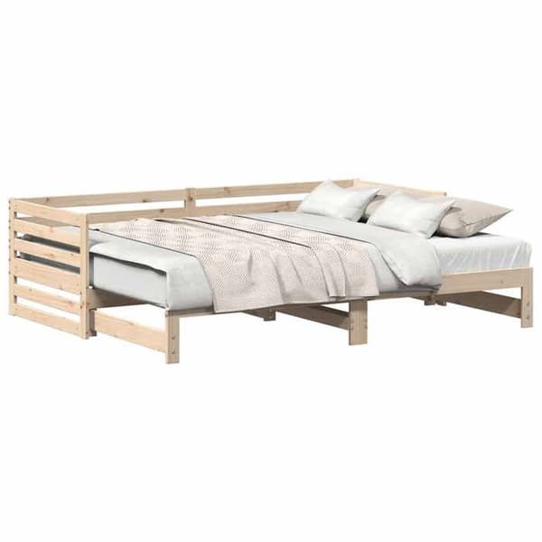 Maison Exclusive - Dagbädd med utdragbar säng utan madrass 80x200 cm Ej specificerat