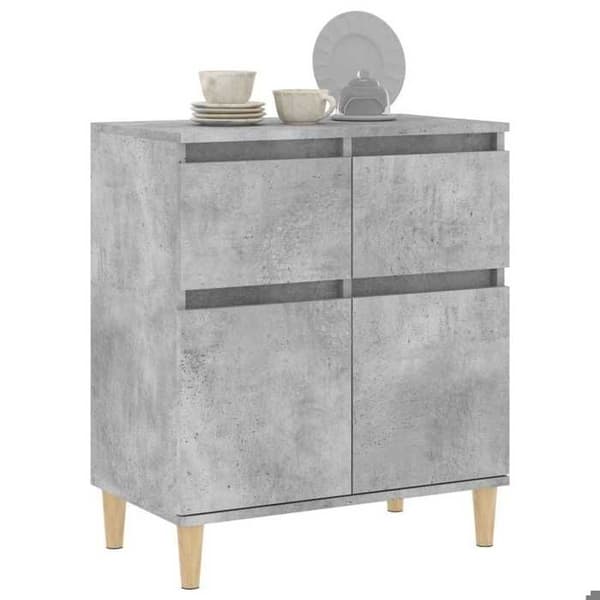 Maison Exclusive - Buffé Grå betong 60x35x70 cm Ingenjörsträ