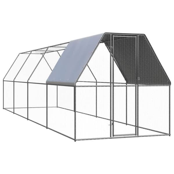 Maison Exclusive - Utomhus hönshus 2x8x2 m Galvaniserat stål