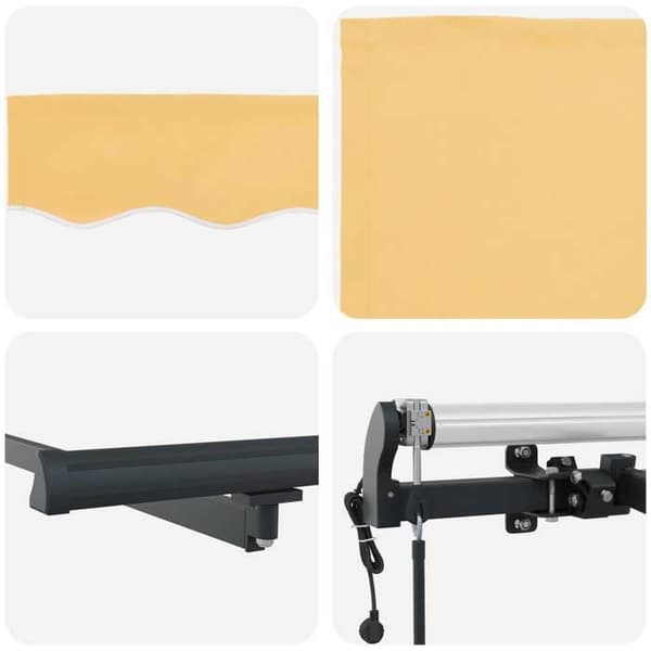 Maison Exclusive - Elektrisk markis med LED och sensor 4,5 x 3 m Sand Sand