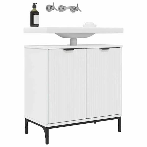 Maison Exclusive - Blank vit badrumsmöbel med handfat