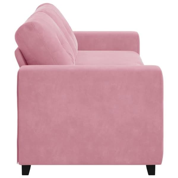Soffa - MAISON EXCLUSIVE - Maison Exclusive - 3 platser - Rosa sammet - 220 cm Ros