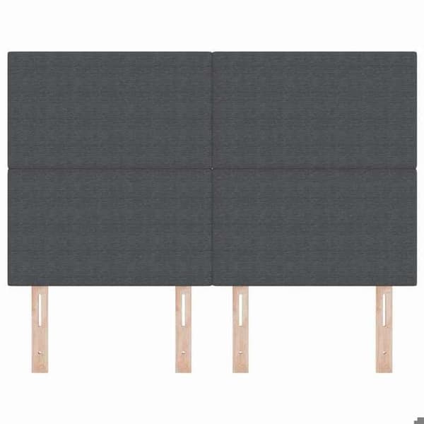 Maison Exclusive - Tummanharmaa pääty 160 cm Kankainen samettikangas Mörkgrå