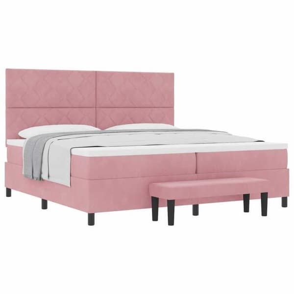Maison Exclusive - Jousipatja ruusupäällysteellä 200 x 200 cm Sametti Ros