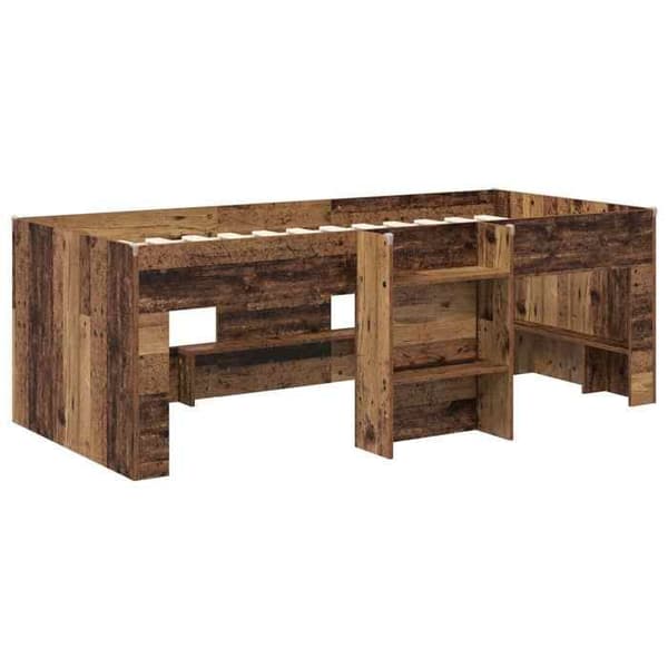 Maison Exclusive - Hög Sängram för Barn i Antik Trä 90 x 200 cm