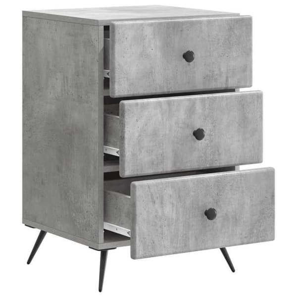 Maison Exclusive - Natbord Grå beton 43 x 41 x 66,5 cm