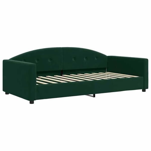 Dagseng - EKSKLUSIV HUS - 100 x 200 cm - Velour - Mørkegrøn - Lamelseng Mörkgrön