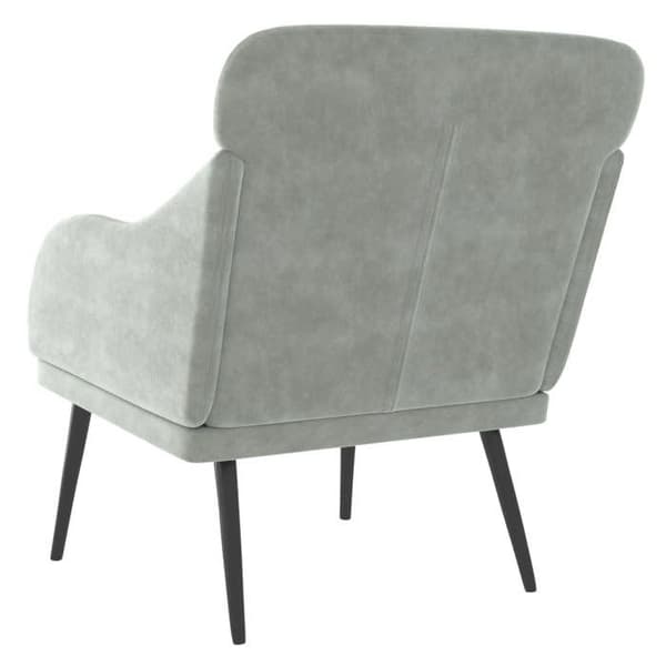 Maison Exclusive - Ljusgrå Fåtölj 63x76x80 cm Sammet