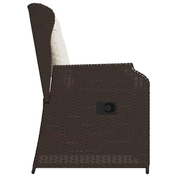 Maison Exclusive - Trädgårdsbänk 2 st Brun polyrotin brun
