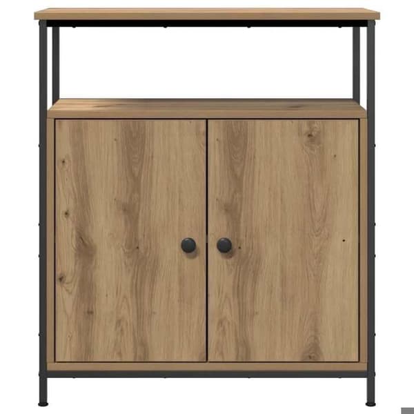 Maison Exclusive - Buffet i egetræ, håndlavet 70x30x80 cm, ingeniørtræ