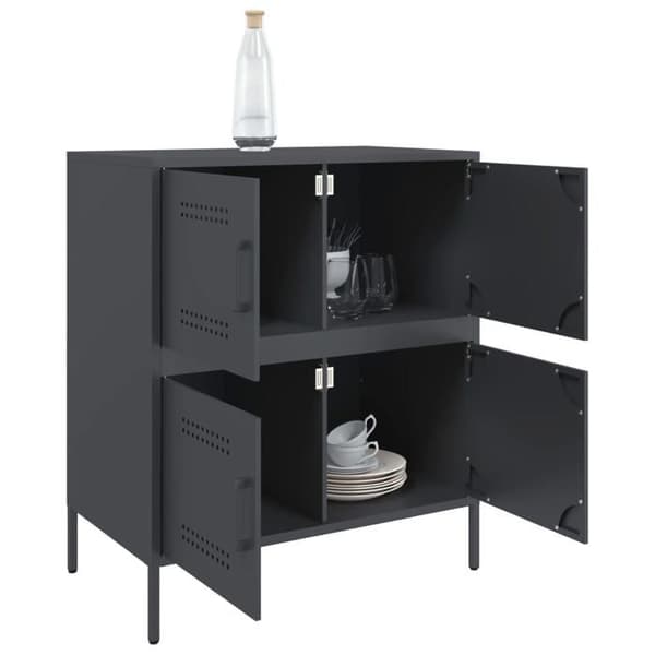 Maison Exclusive - Buffet antracit 68x39x79 cm stål