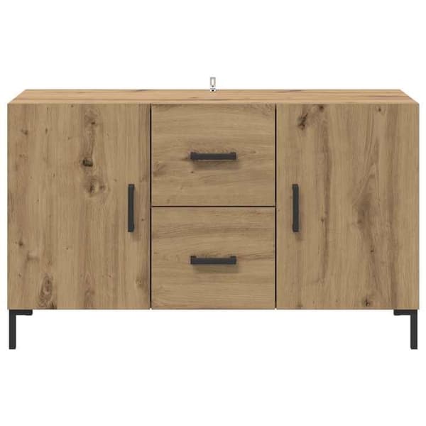 Maison Exclusive - Buffet i håndlavet egetræ 100 x 36 x 60 cm Ingeniørtræ Ek