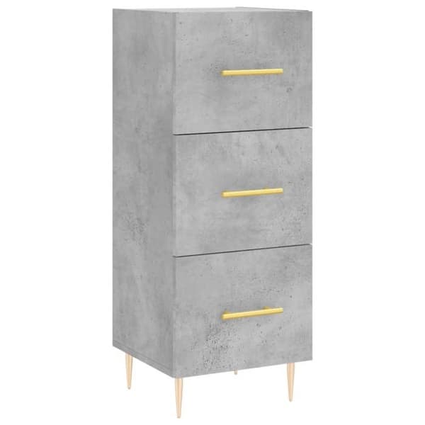 Maison Exclusive - Buffet Grå beton 34,5x34x90 cm Ingeniørtræ
