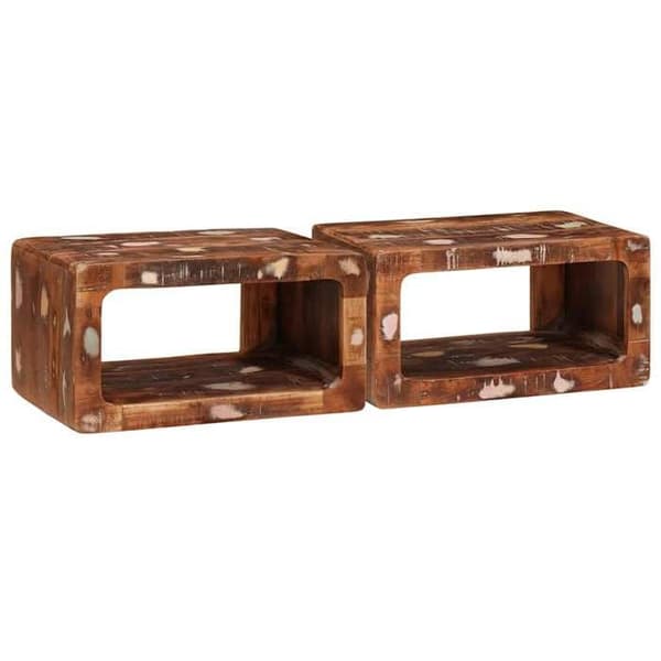 Maison Exclusive - Sängbord 2 st Brun 45 x 30 x 24 cm Återvunnet Trä Solid brun