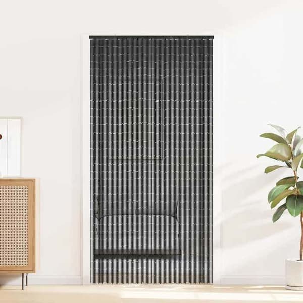 Maison Exclusive - Tummanharmaa hyönteisverho 90x220 cm bambusta Mörkgrå