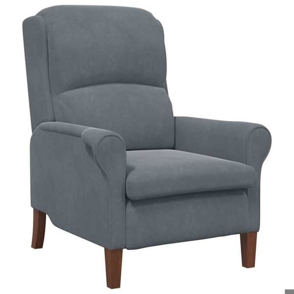 Maison Exclusive - mørkegrå velour lænestol