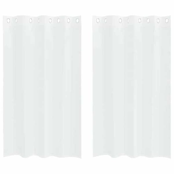 Verho - MAISON EXCLUSIVE - 2 kappaletta - Valkoinen - 175 x 140 cm - Polyesteri Vit