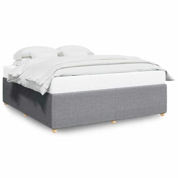 Maison Exclusive - Sängram utan madrass ljusgrå 200x200 cm tyg