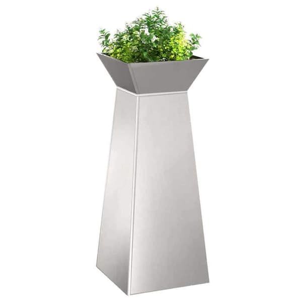 Maison Exclusive - Pelarplanter 2 st Silver 40 x 40 x 100 cm