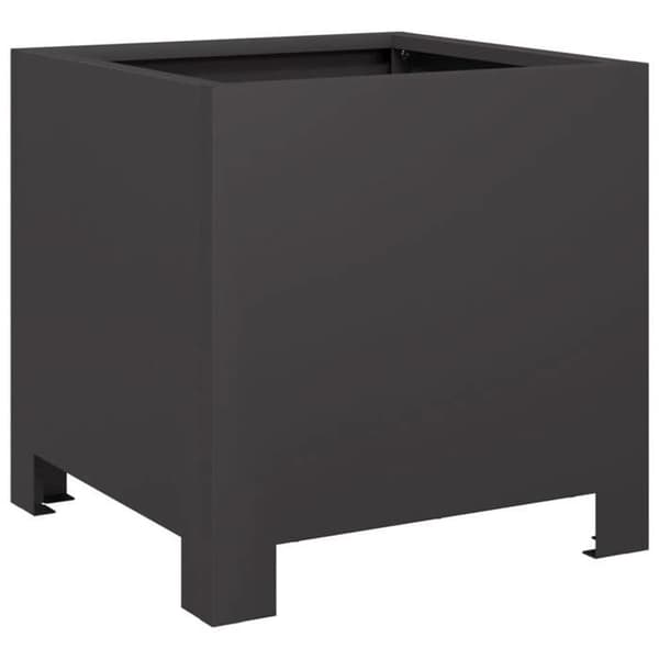 Maison Exclusive - Sort plantekasse 30x30x30 cm stål