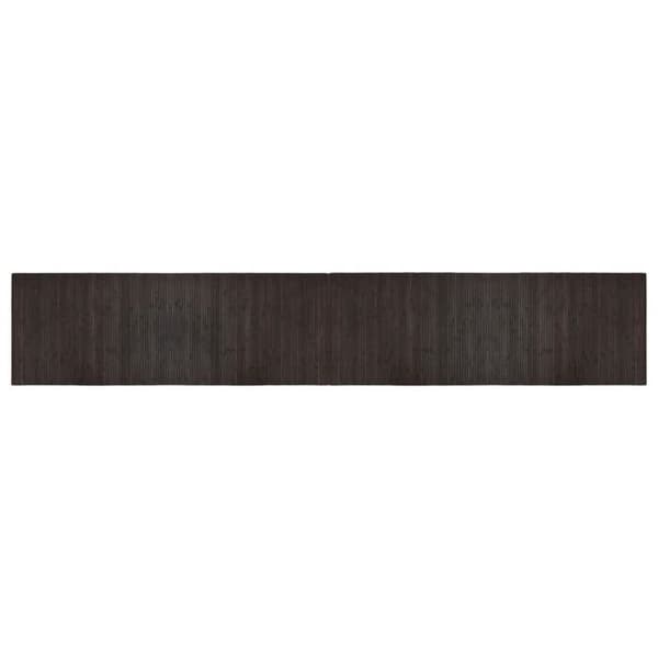 Maison Exclusive - Mørkebrun rektangulær tæppe 70x400 cm bambus Mörkbrun