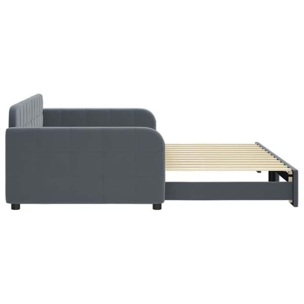 Päivävuode - MAISON EXCLUSIVE - Maison Exclusive - 100x200 cm - Tummanharmaa sametti - Daybed Mörkgrå