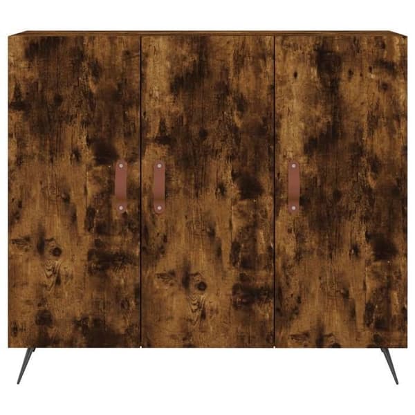 Maison Exclusive - Buffet i røgfyldt eg 90x34x80 cm ingeniørtræ