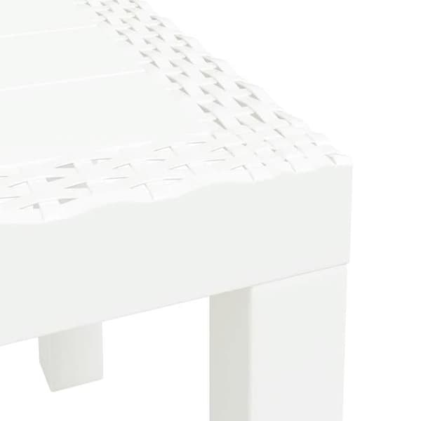Maison Exclusive - Vit trädgårdsbord 59x47x40 cm PP Vit
