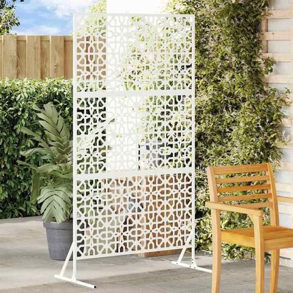 Maison Exclusive - Integritetsskärm 100 x 50 x 180 cm Vit Stål
