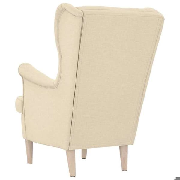 Stol - EKSKLUSIV HUS - Creme - Polyesterstof - Blødt polstring - 74x84x100 cm Grädde