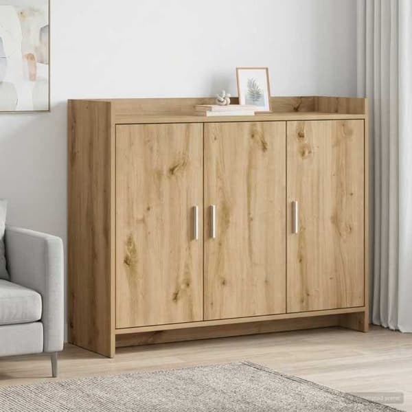 Maison Exclusive - Buffet i håndlavet egetræ 98,5 x 33 x 80 cm Ingeniørtræ