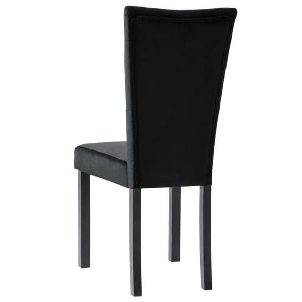Maison Exclusive - Matstolar set om 6 svart sammet Svart